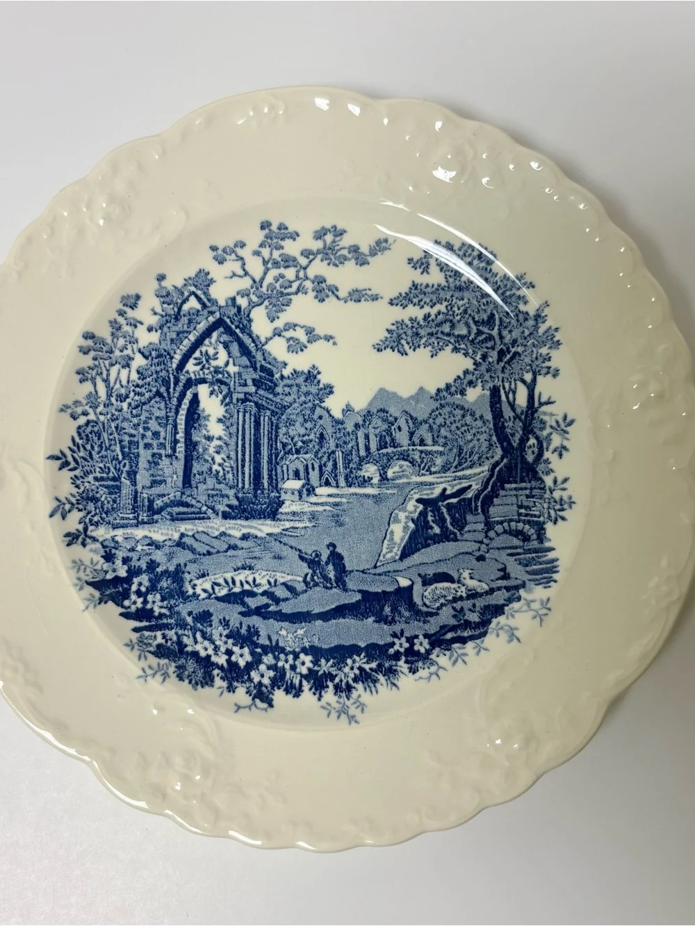 Vintage English Abbey 3 Piece Transferware Set